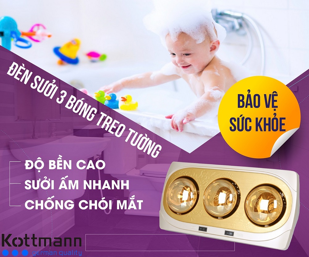 Ứng dụng của đèn sưởi nhà tắm K3BNV Kottmann